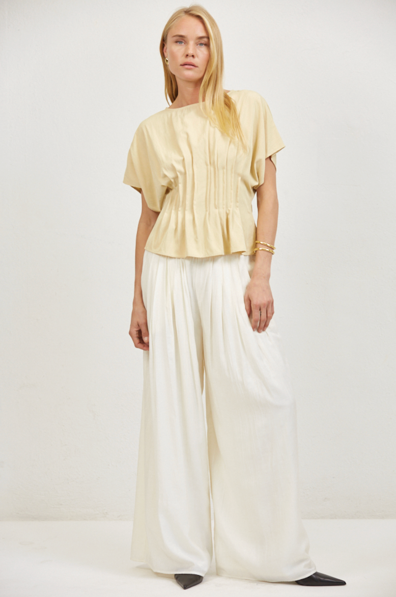 leah pleated top