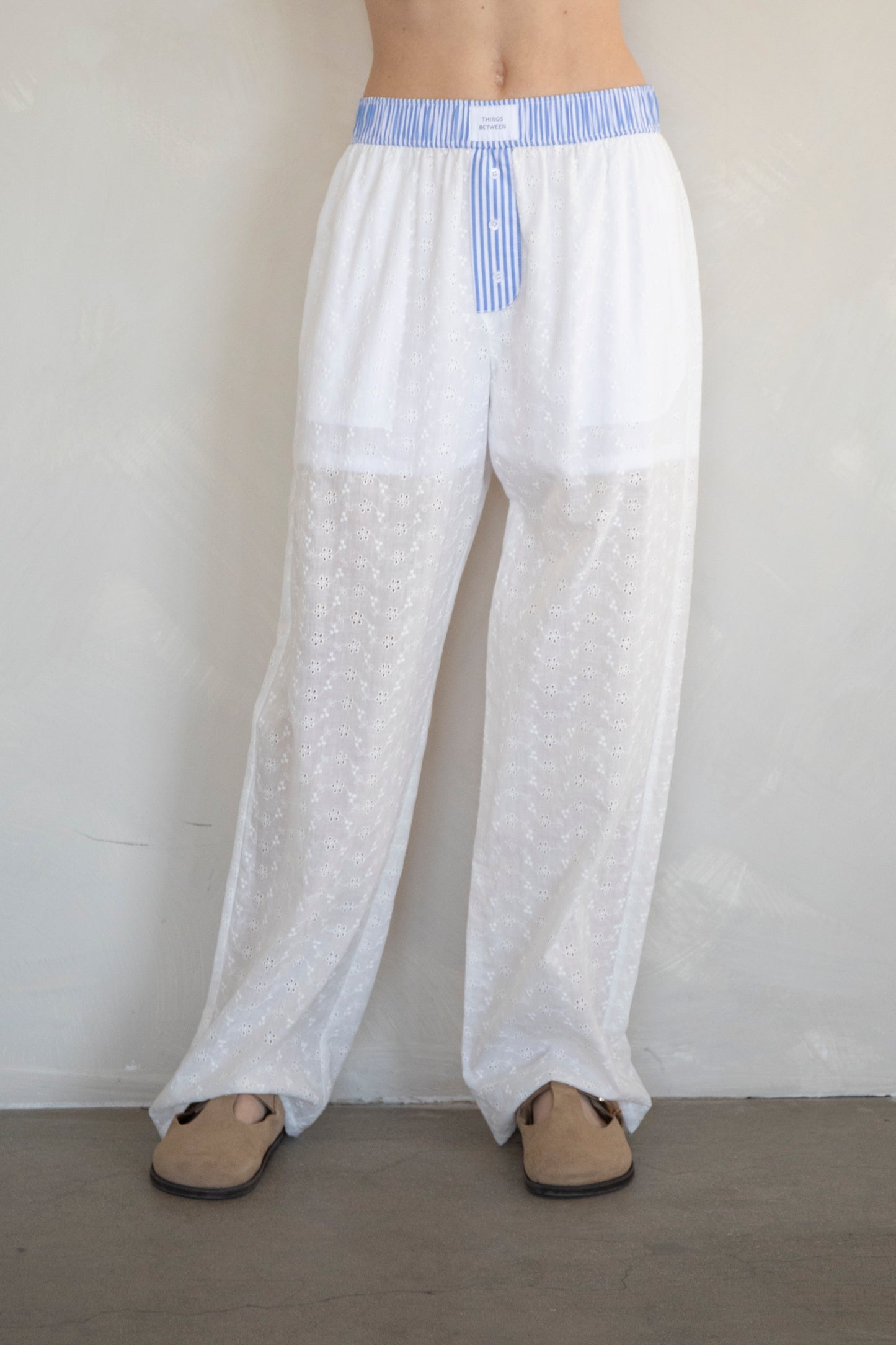 eyelet boxer pant