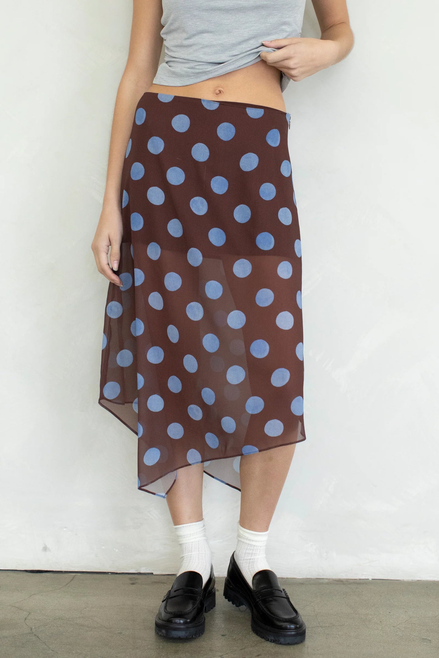 lily sheer midi skirt