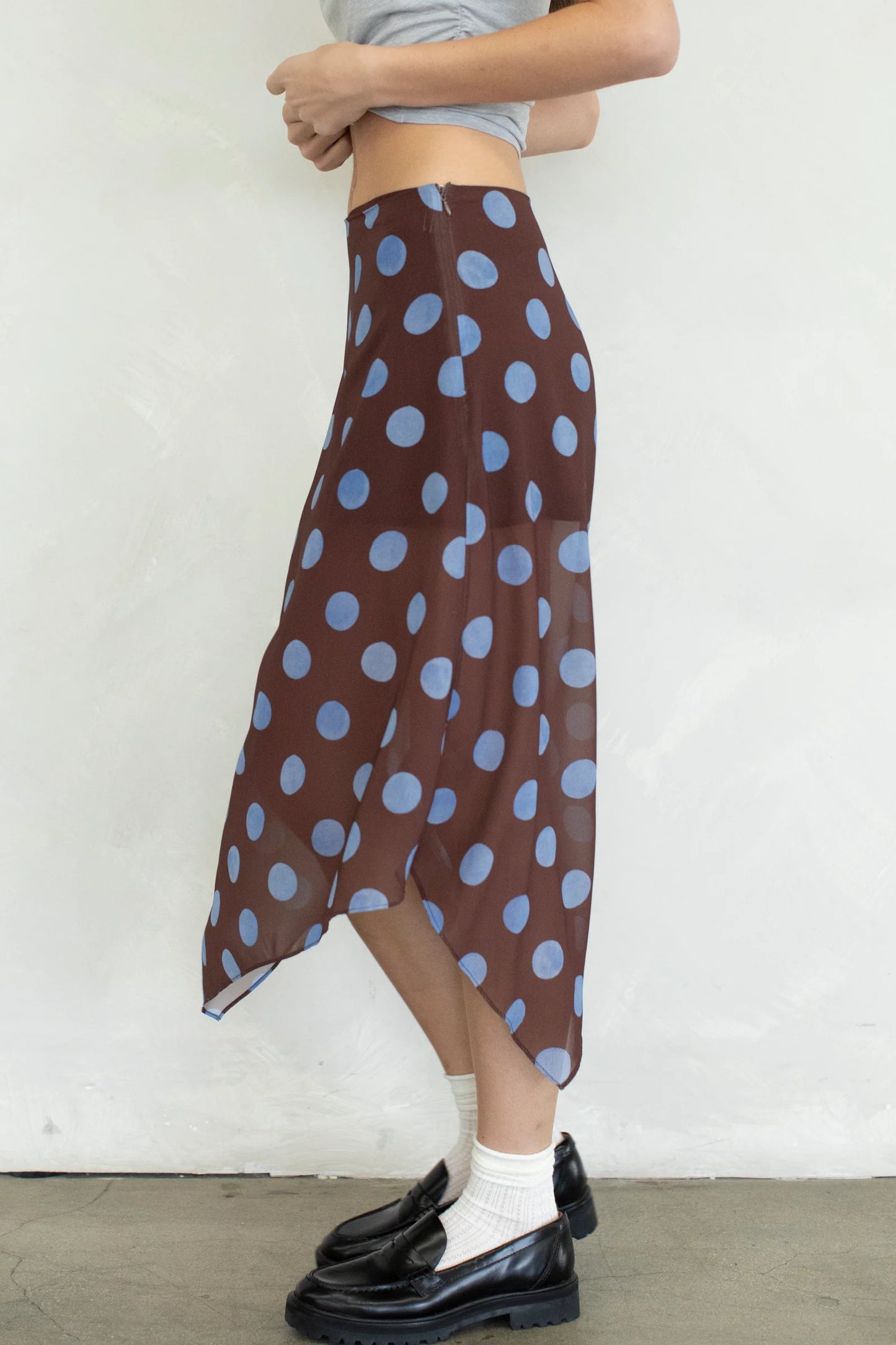lily sheer midi skirt