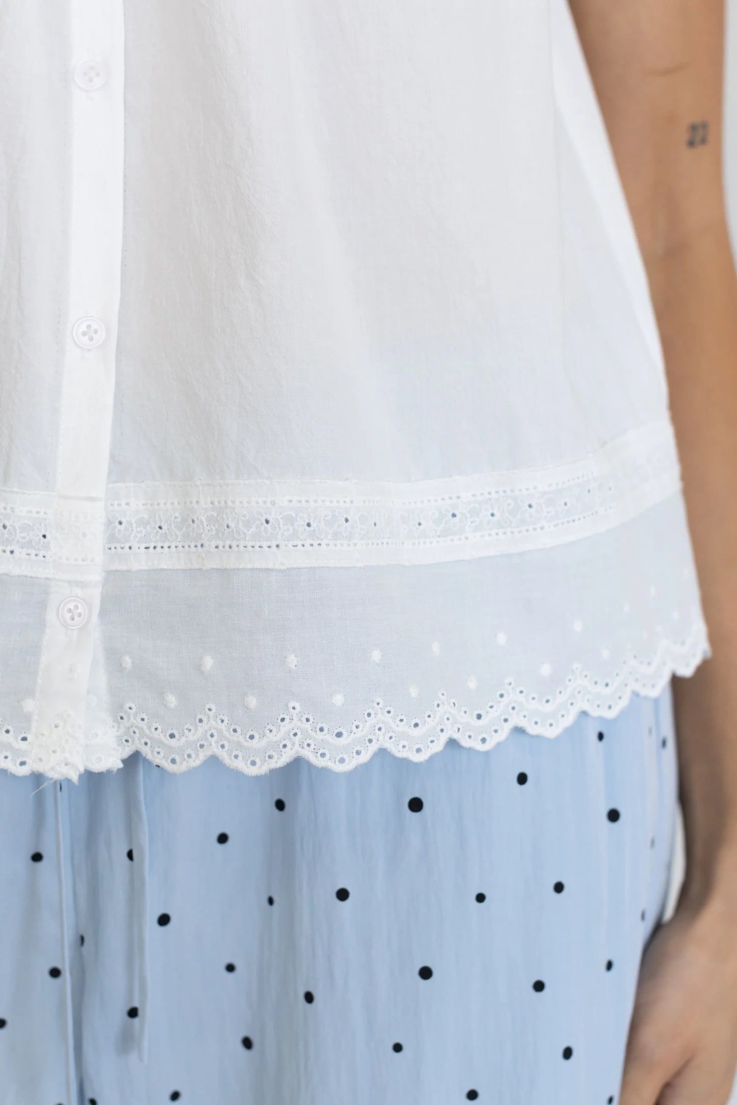 cotton ruffle top