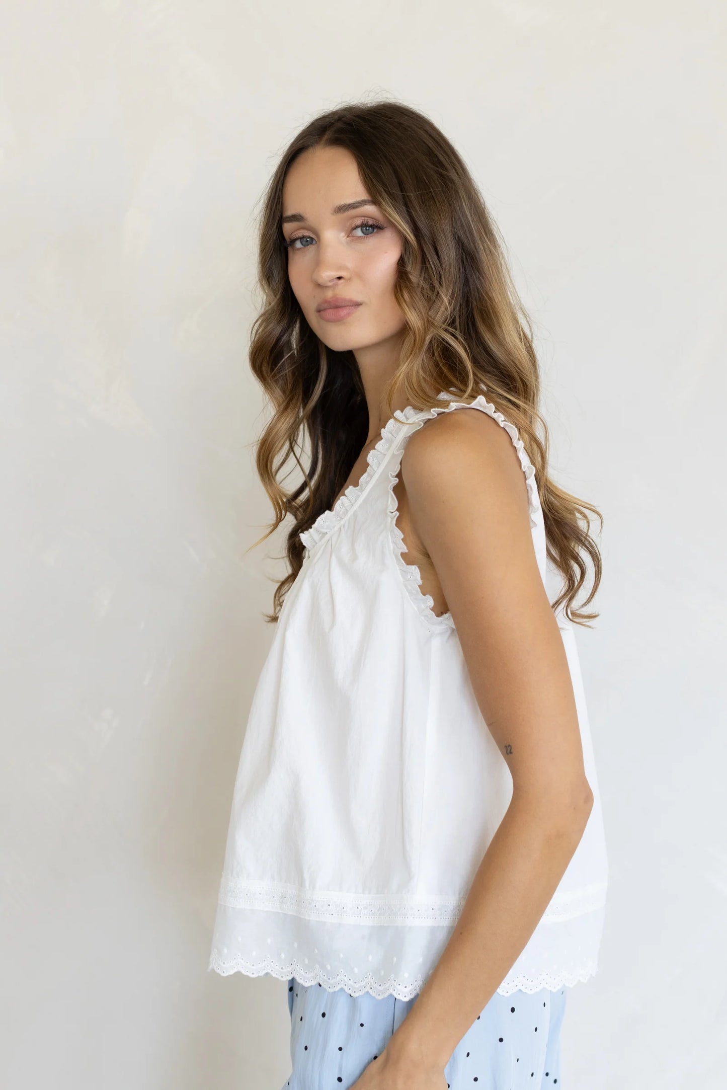 cotton ruffle top