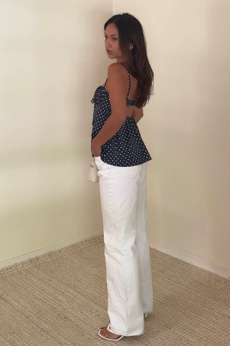 satin polka dot shirt