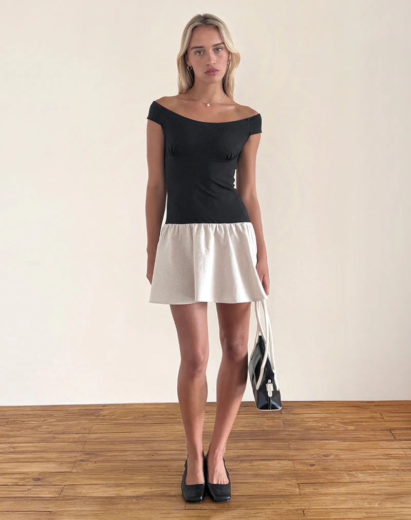 Yael Mini Dress In Linen Black