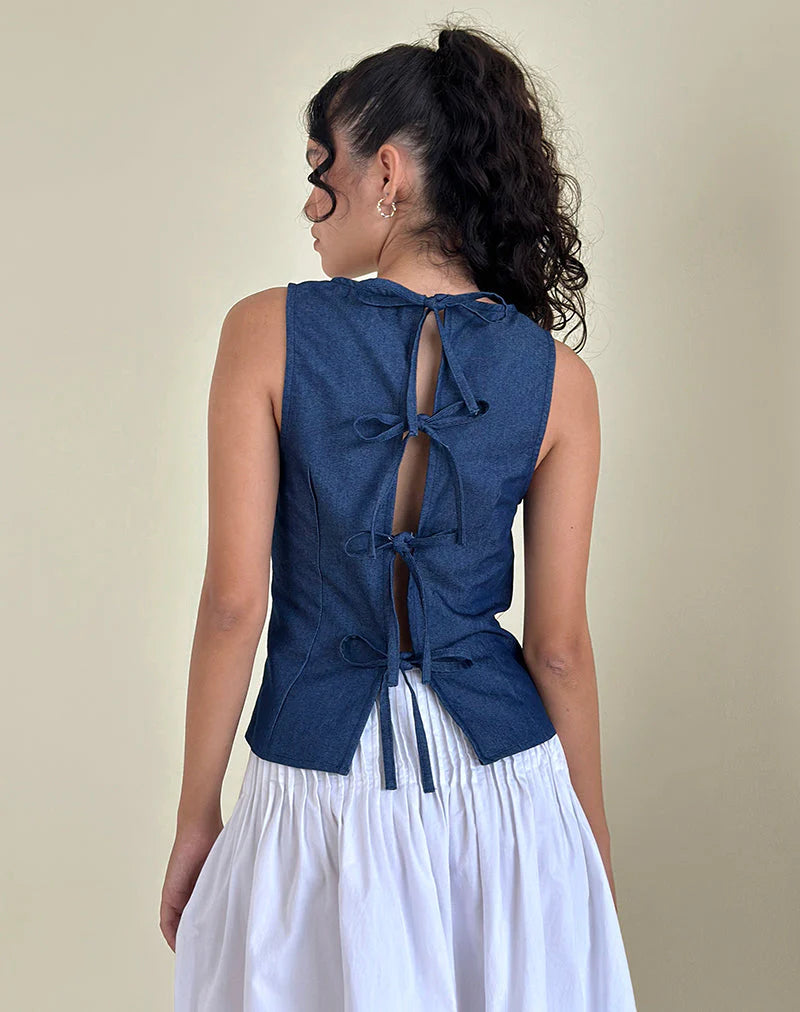 yashia denim top