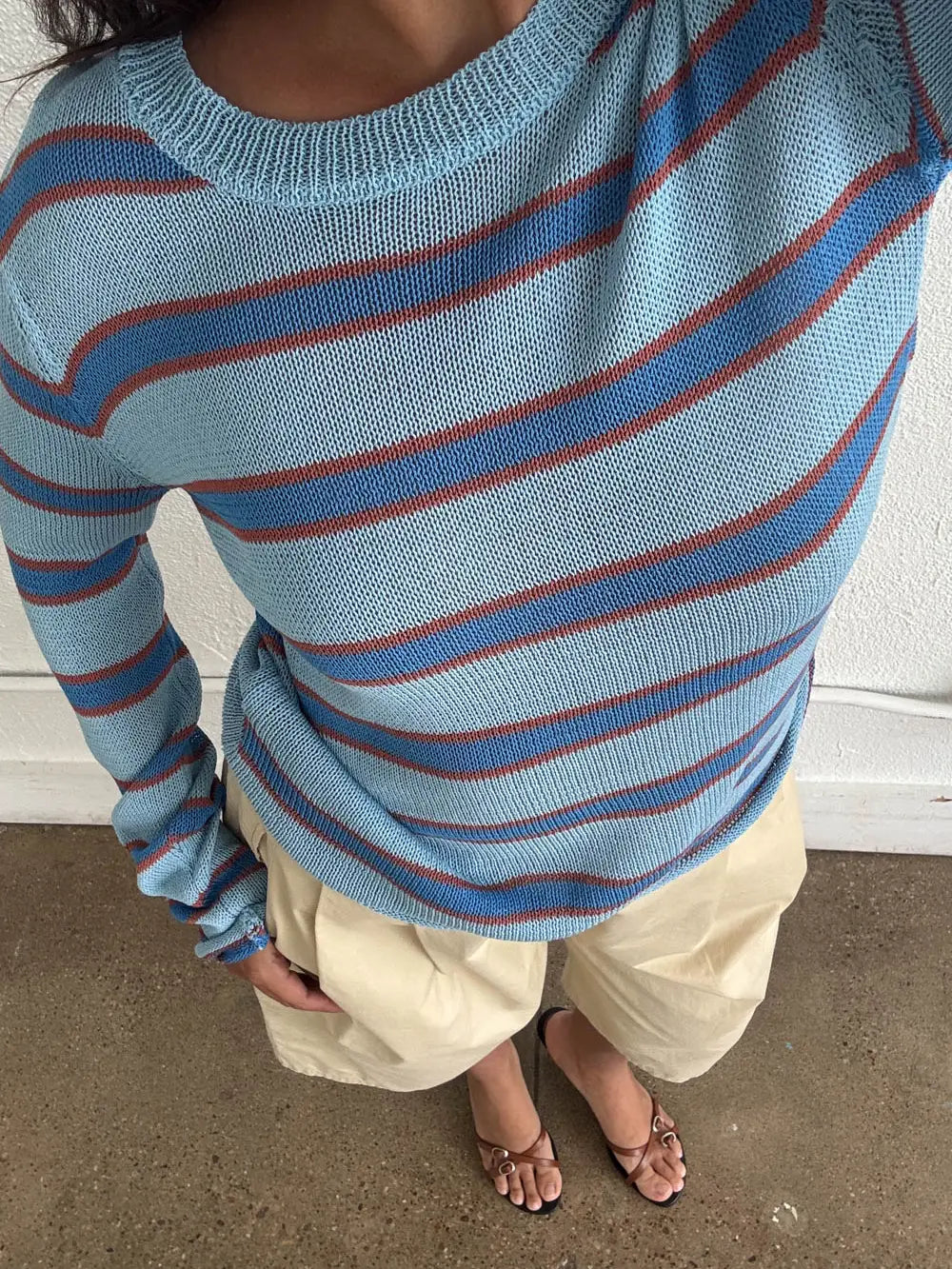 summer blues sweater