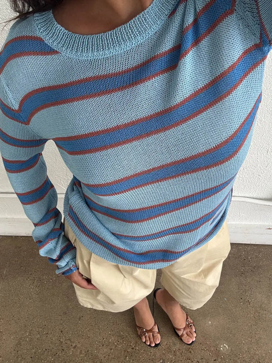 summer blues sweater
