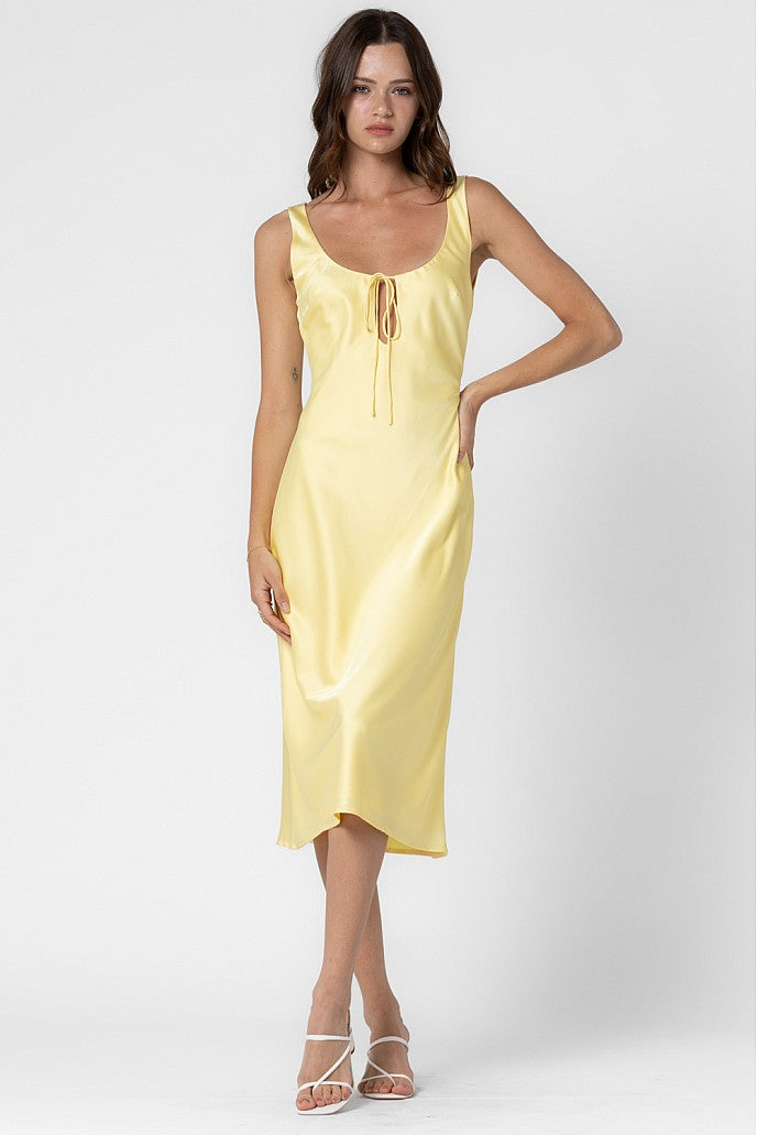 lemon spritz midi dress