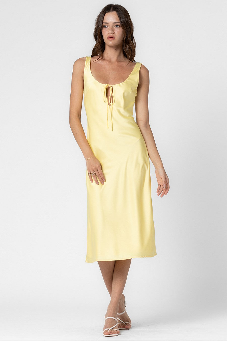 lemon spritz midi dress