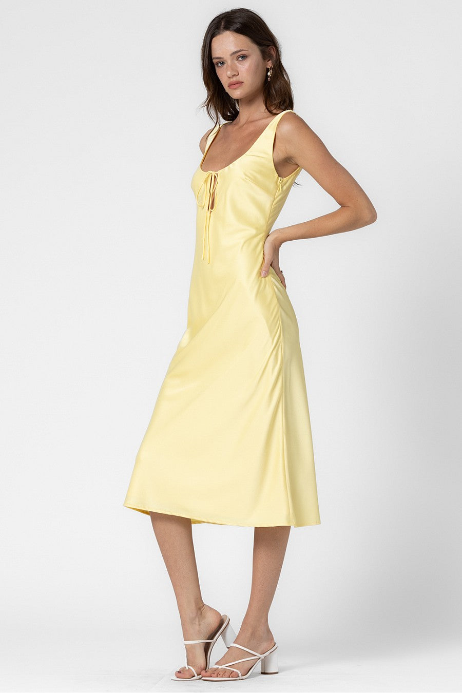 lemon spritz midi dress