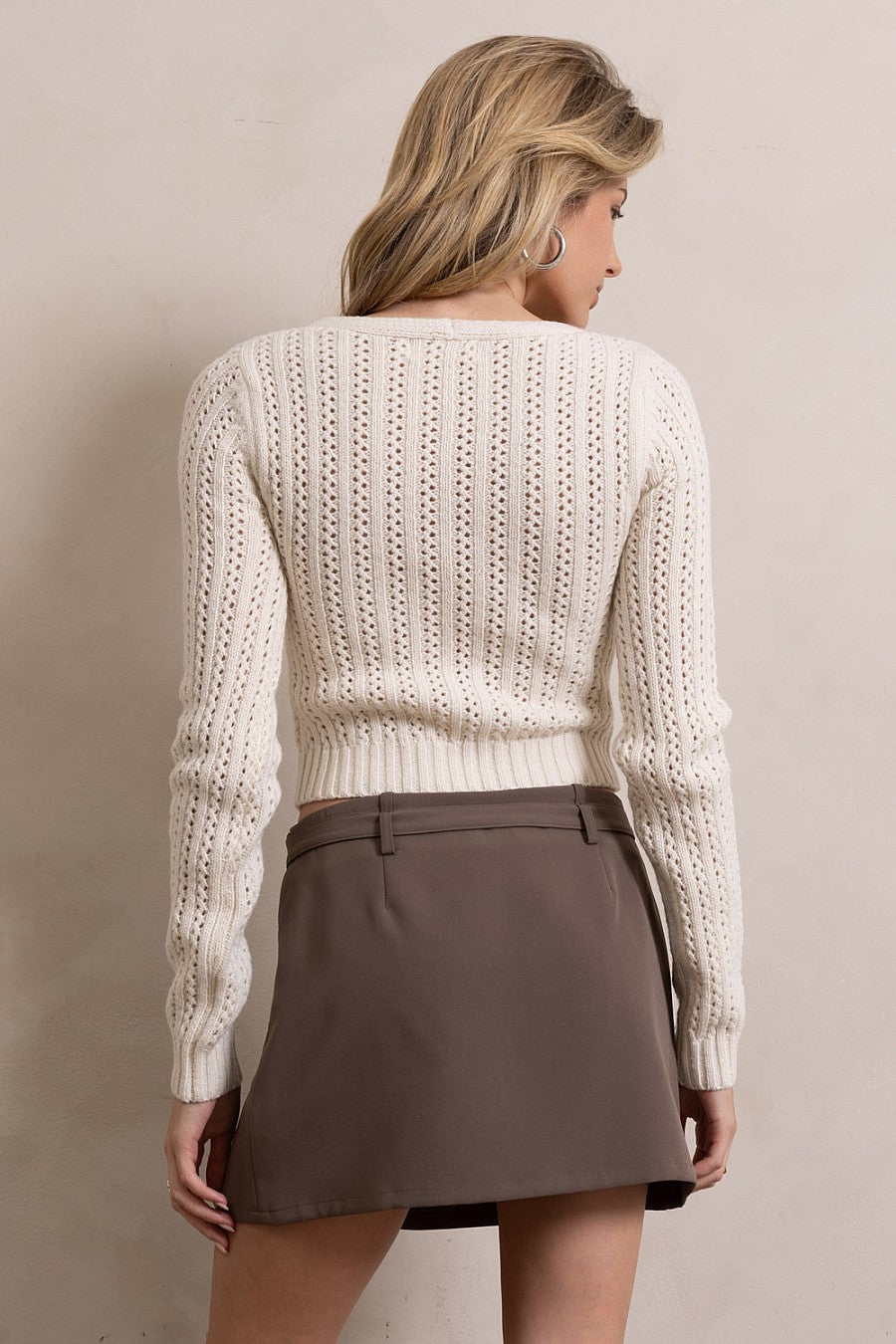 sienna open knit sweater