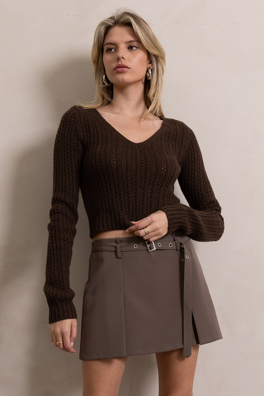 sienna open knit sweater