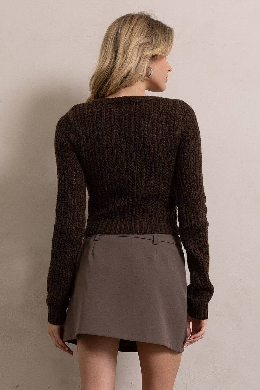 sienna open knit sweater