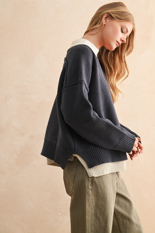 stormy skies sweater