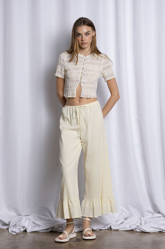 boardwalk ruffle pants