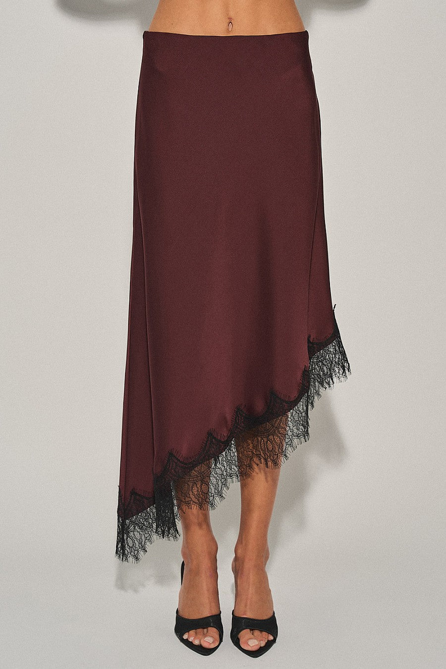 merlot midi skirt