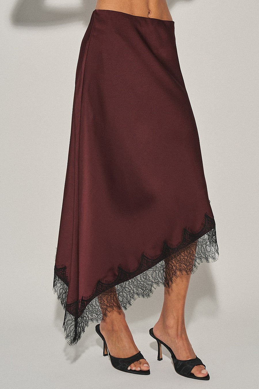 merlot midi skirt