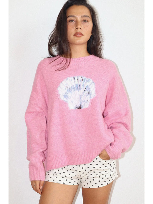 seashell knit sweater