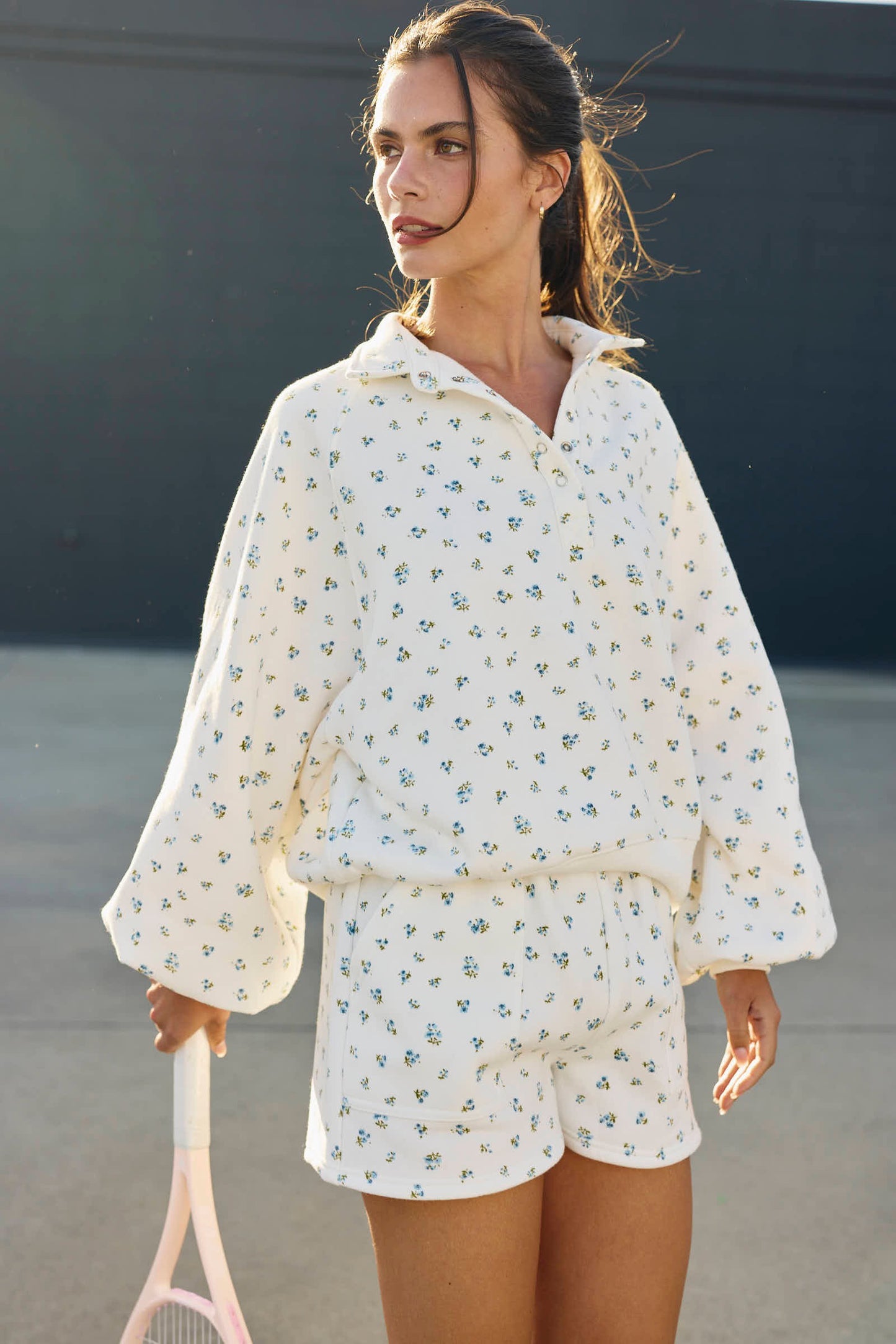 piper snap button sweatshirt