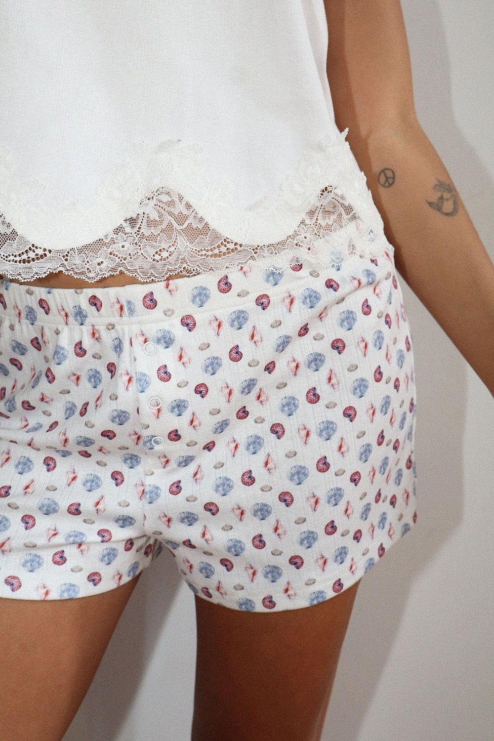 seashell lounge shorts