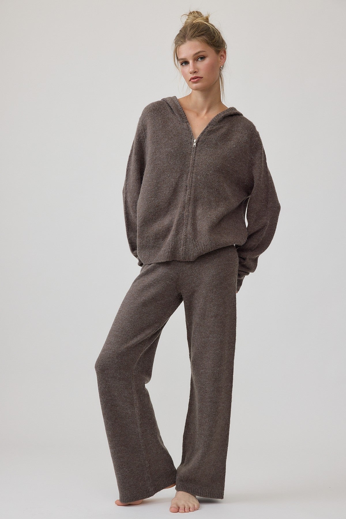cozy up knit hoodie & pant set