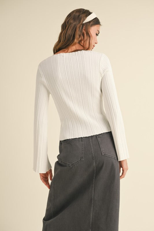 Jackie Ribbed Long Sleeve Top