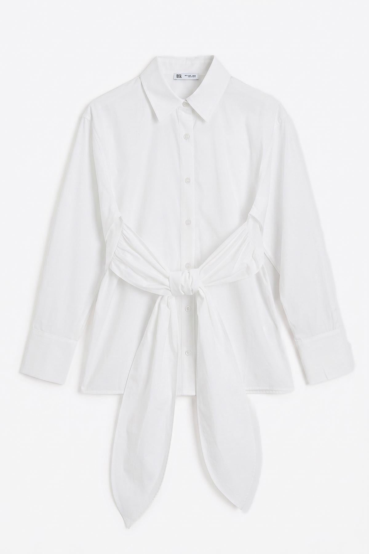 poplin wrap shirt