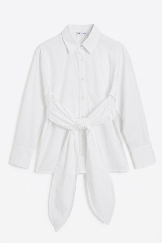poplin wrap shirt