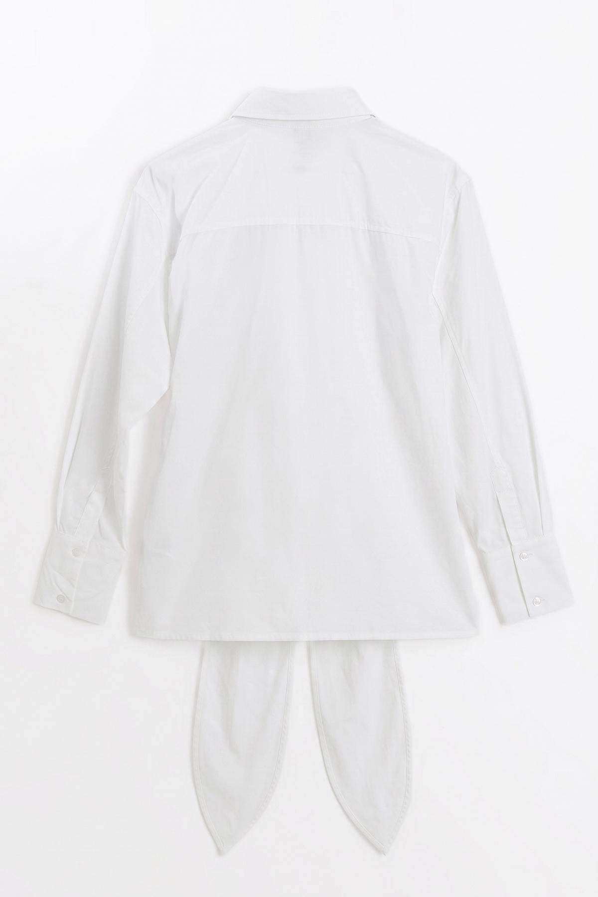 poplin wrap shirt