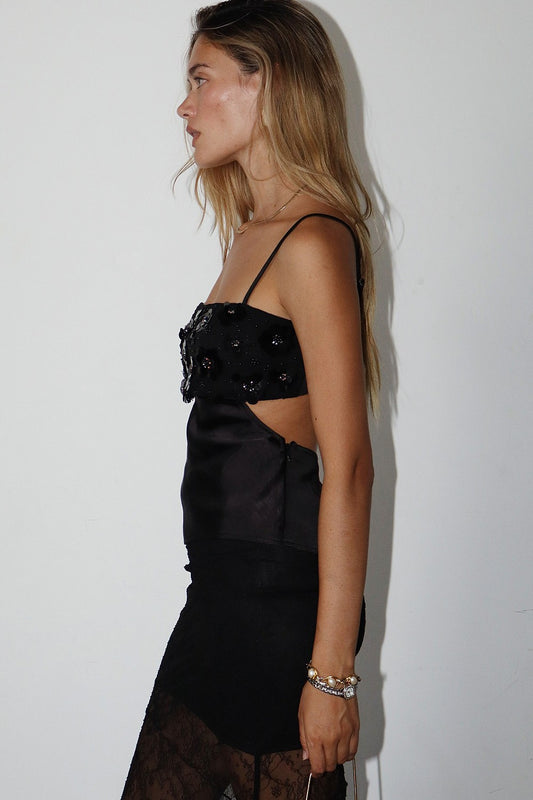 sequin embellished top