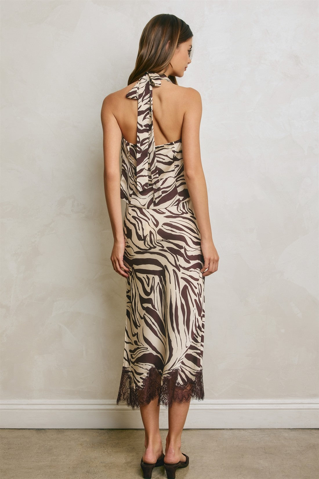 zebra print maxi skirt