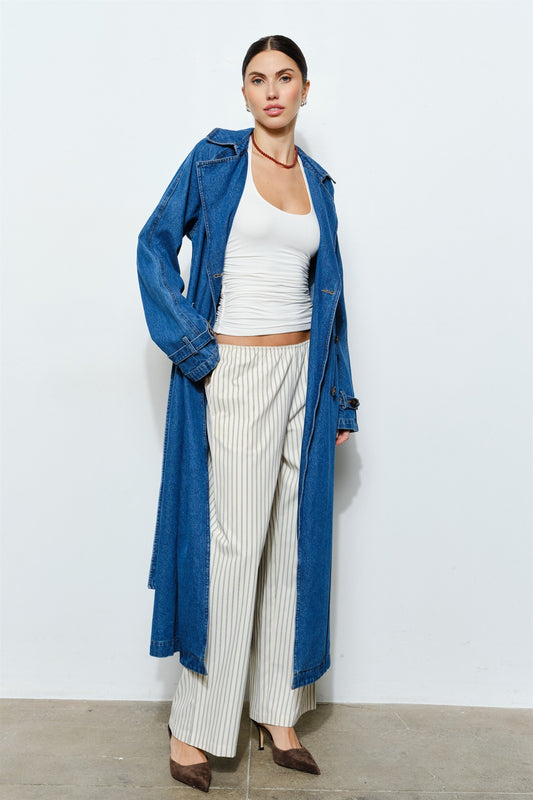 denim trench coat