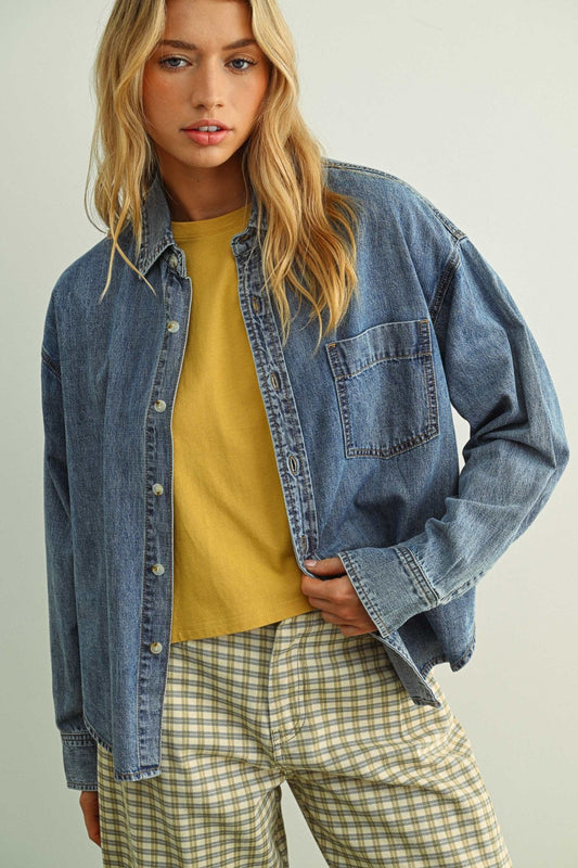 sweet escape denim shirt