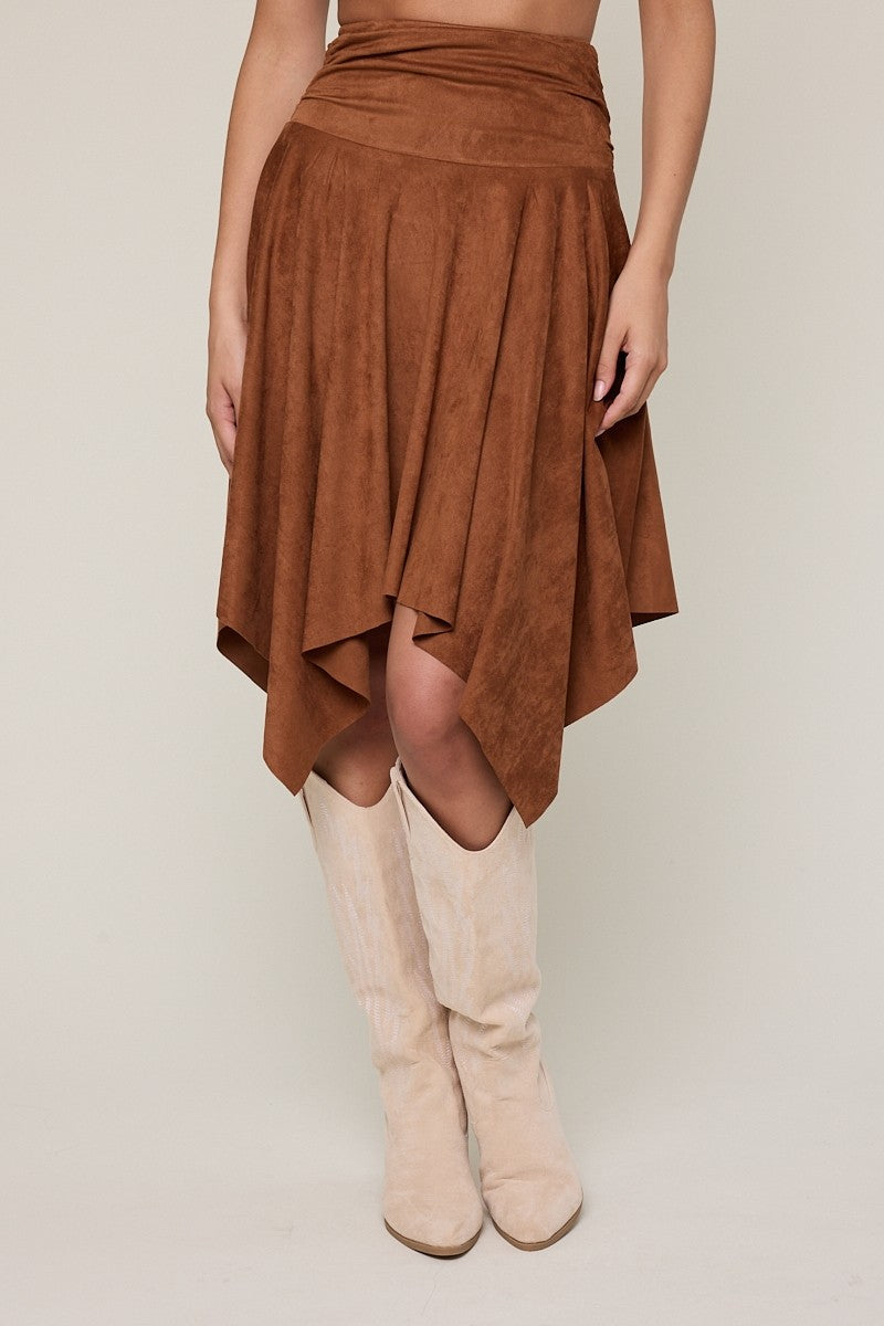 suede midi skirt