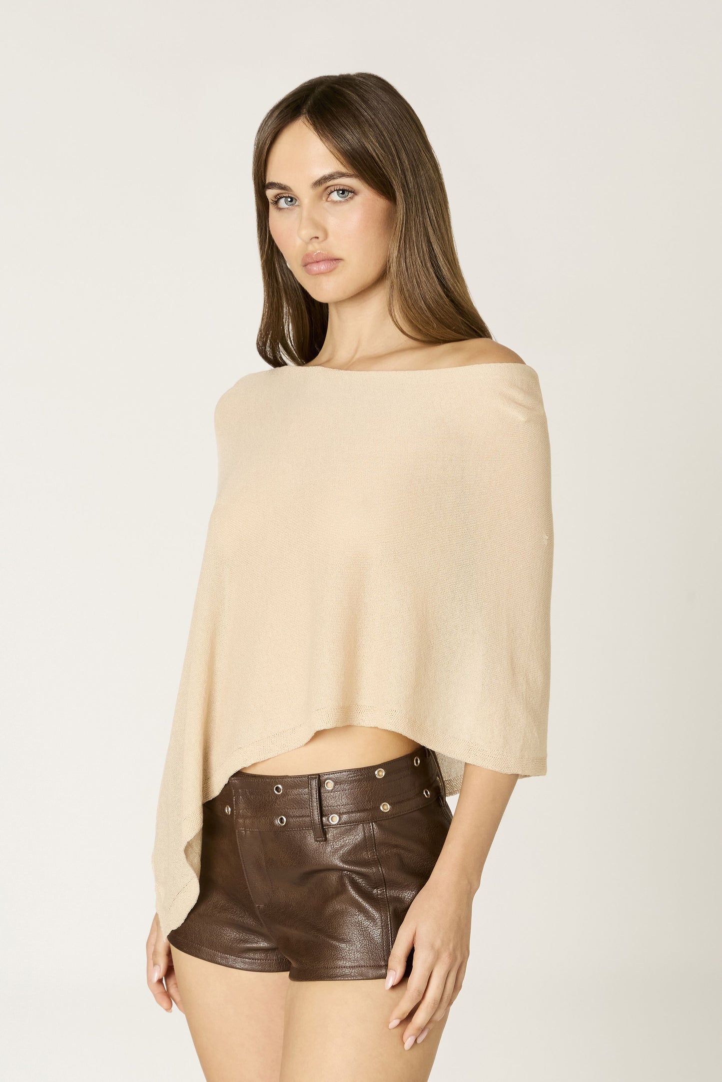 it girl knit poncho