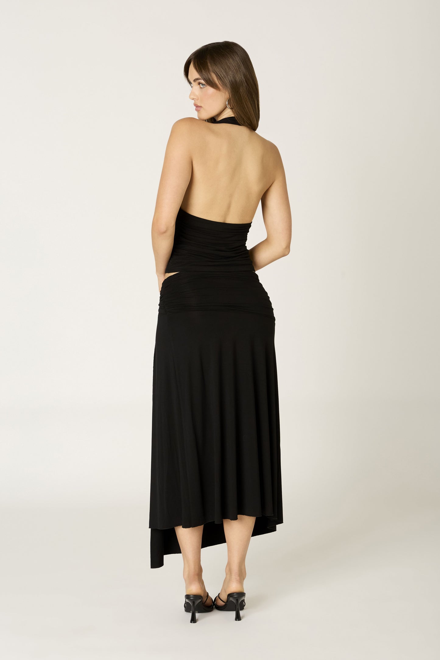 jersey hardware midi skirt
