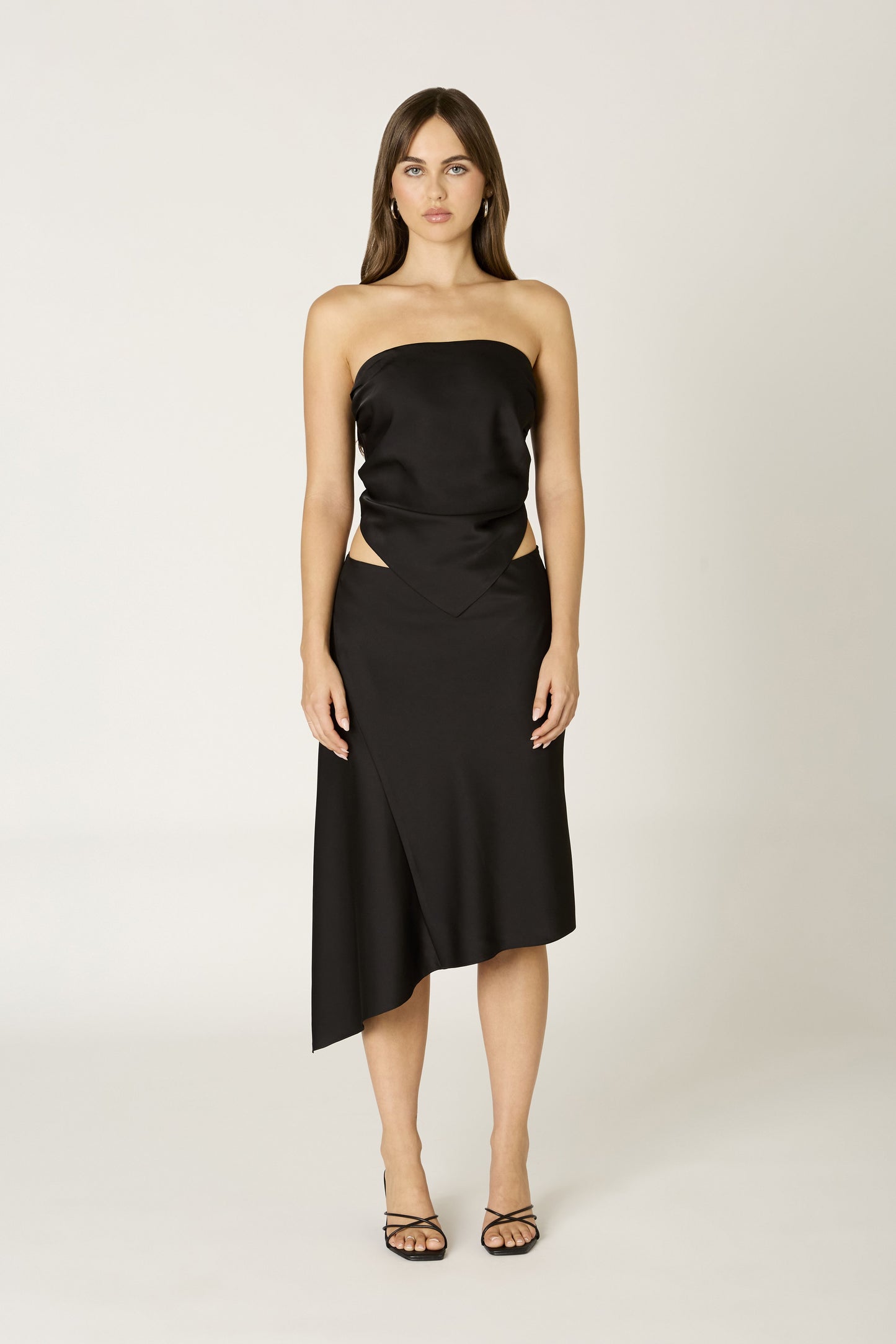 asymmetrical midi skirt