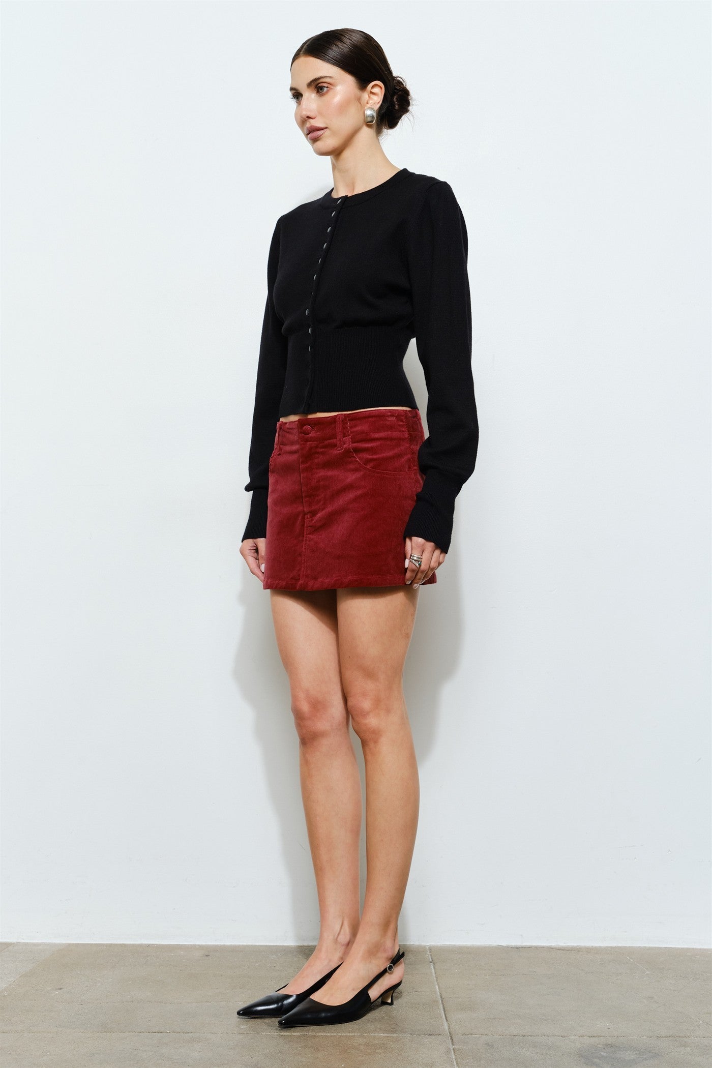 cassandra snap button cardigan