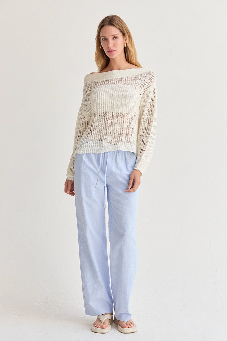 deni stripe pants