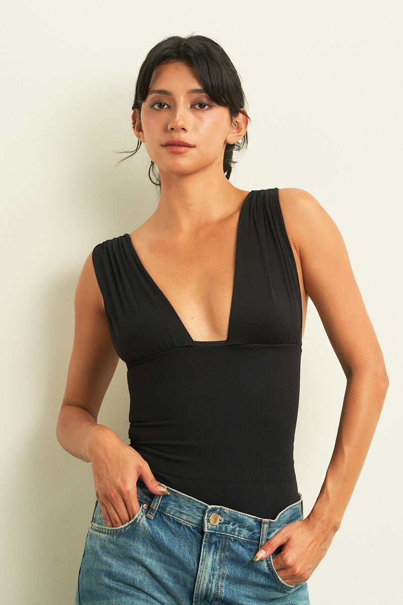 jersey plunge bodysuit