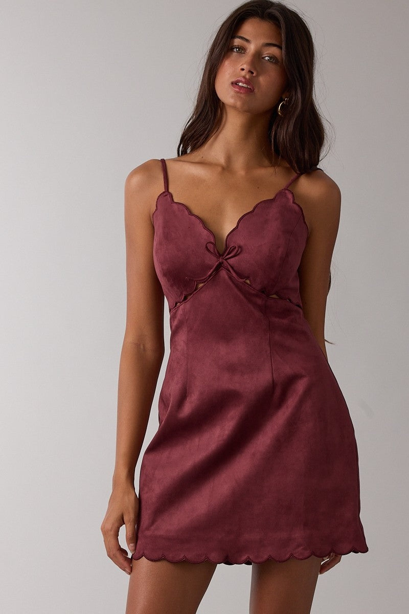suede mini dress