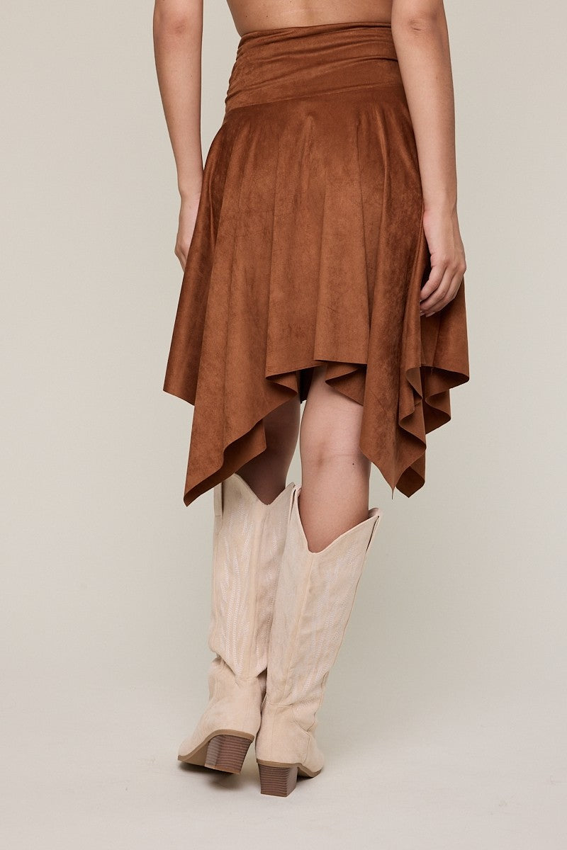 suede midi skirt