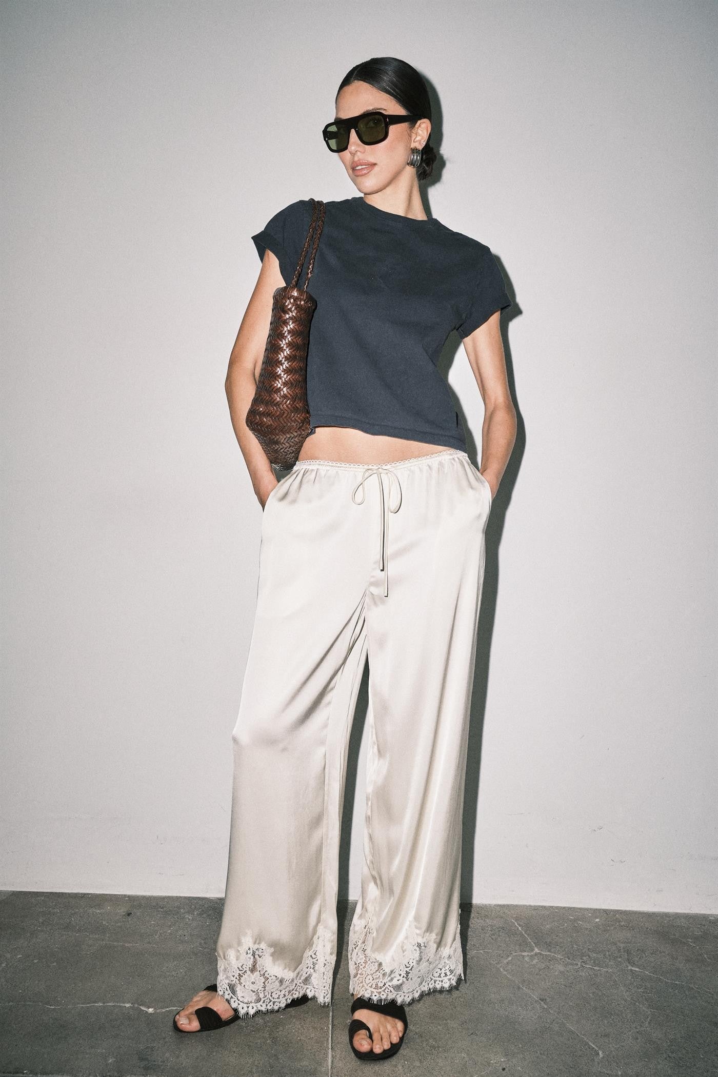 malibu satin pants