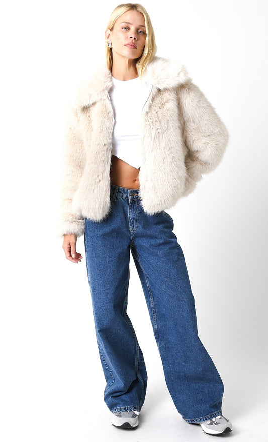 audrey faux fur jacket