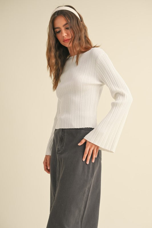 Jackie Ribbed Long Sleeve Top