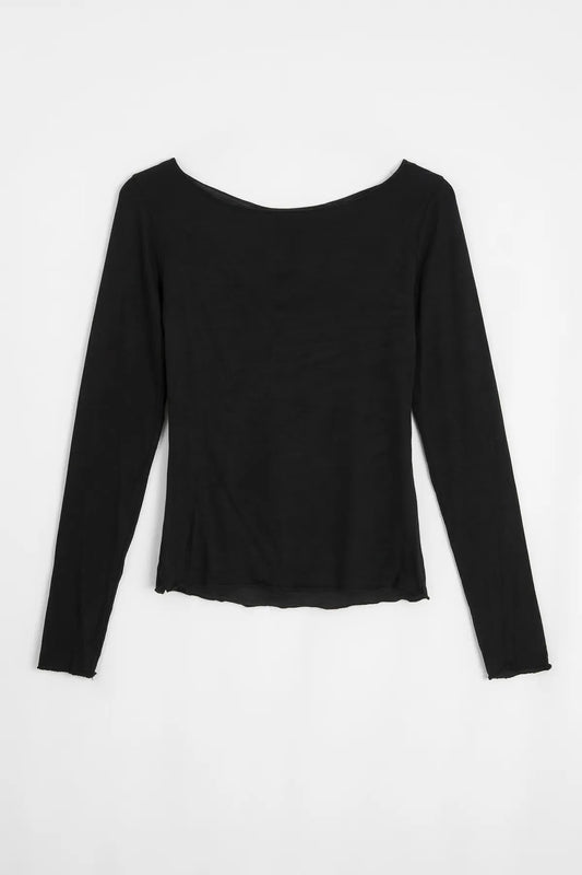 sheer long sleeve top