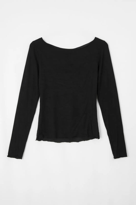 sheer long sleeve top