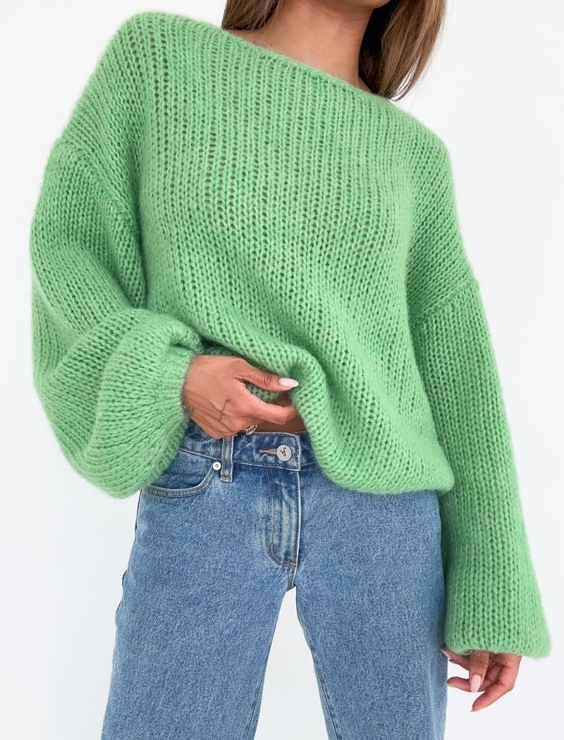 sour apple sweater