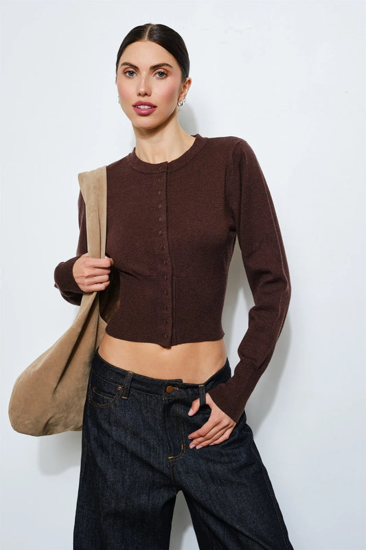 cassandra snap button cardigan