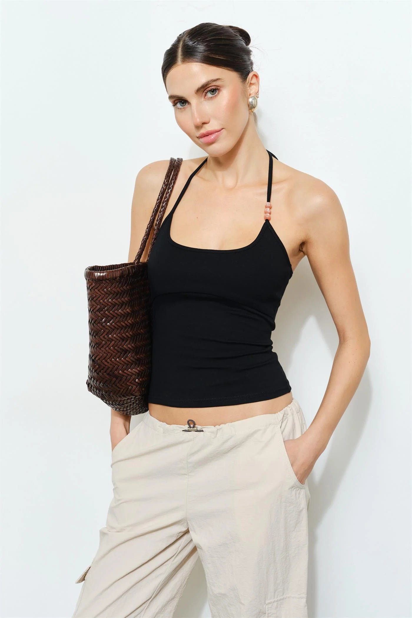 beaded halter top